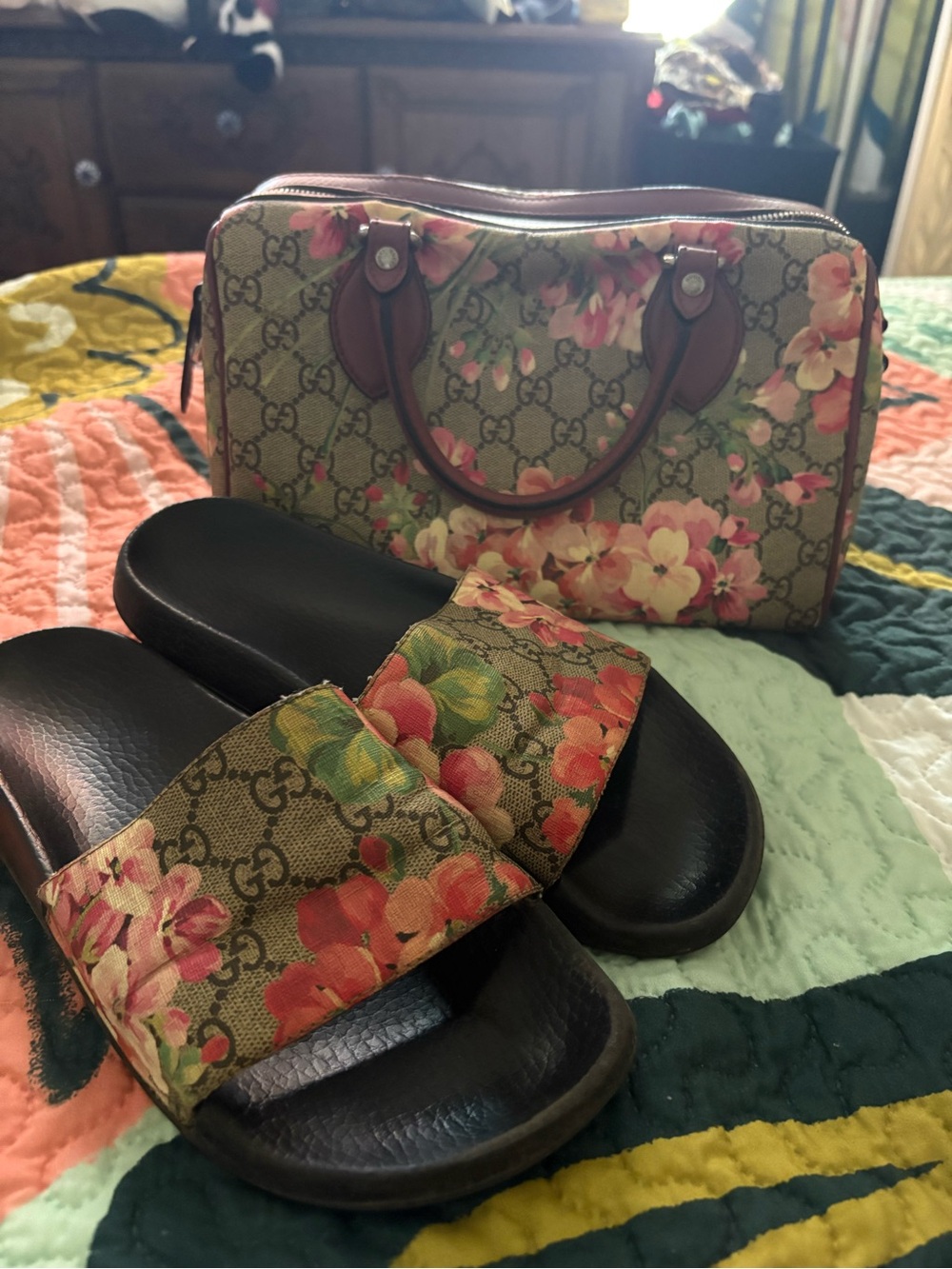Gucci Bloom Purse & slides